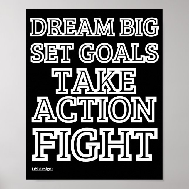 Poster "DREAM BIG..." (Vorne)