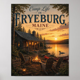 Poster Druck „Camerleben in Fryeburg, Maine“