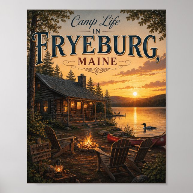 Poster Druck „Camerleben in Fryeburg, Maine“ (Vorne)