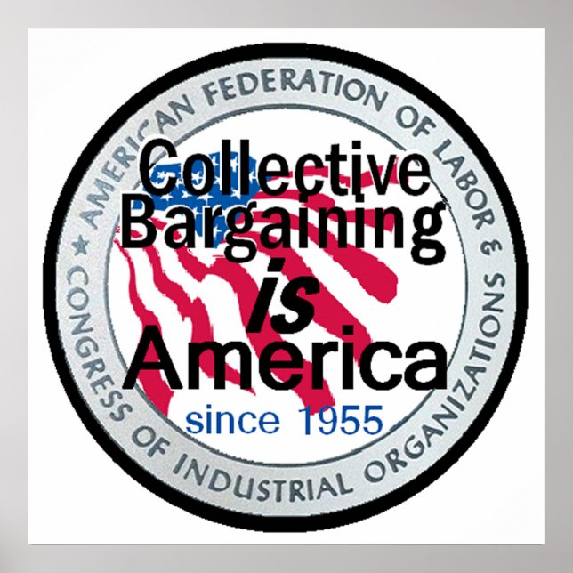 POSTER-Druck für Kollektivverhandlungen Poster (Vorne)