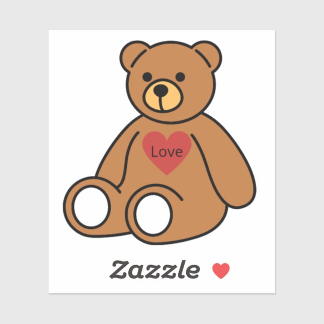 Poster / Druck "Teddytendenz" Aufkleber (Blatt)