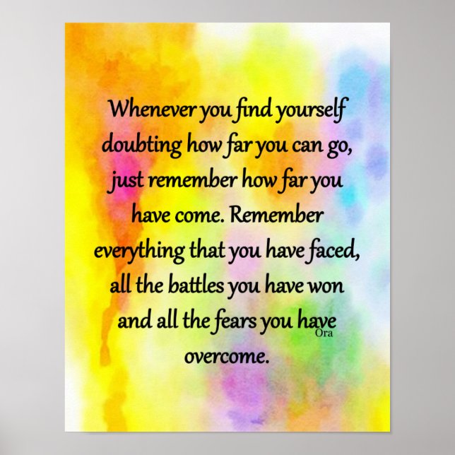 Poster, du kommst so weit poster