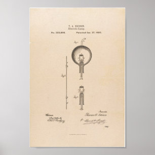 Poster / Edison Light Bulb Patent