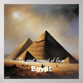 Poster | Egito | Giza | Ölgemälde | AI-Inhalt