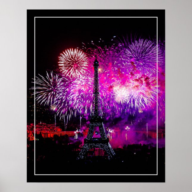 Poster-Eiffelturm Fireworks 16" x 20" Poster (Vorne)