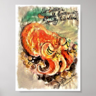 Poster eines Pinsels und eines Farbgemäldes eines 