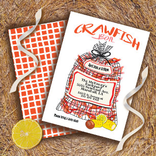 Poster-Einladungen für eine Crawfish-Boil-Party Einladung