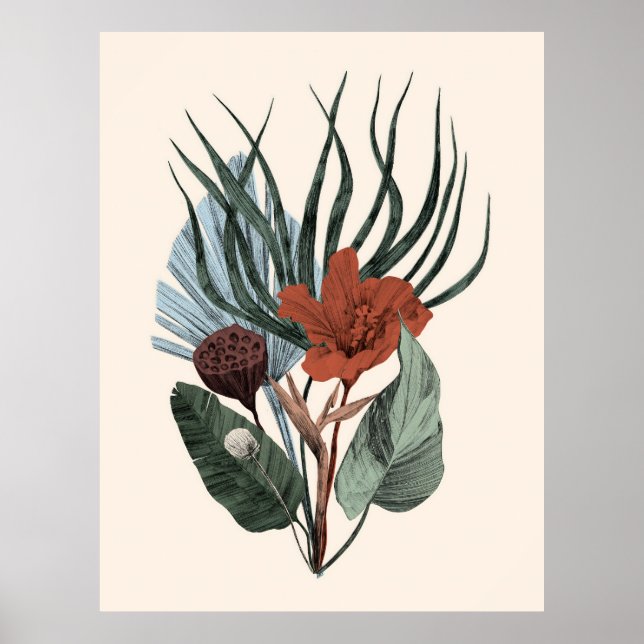 Poster Elegante Vintage Botanische Kunst (Vorne)
