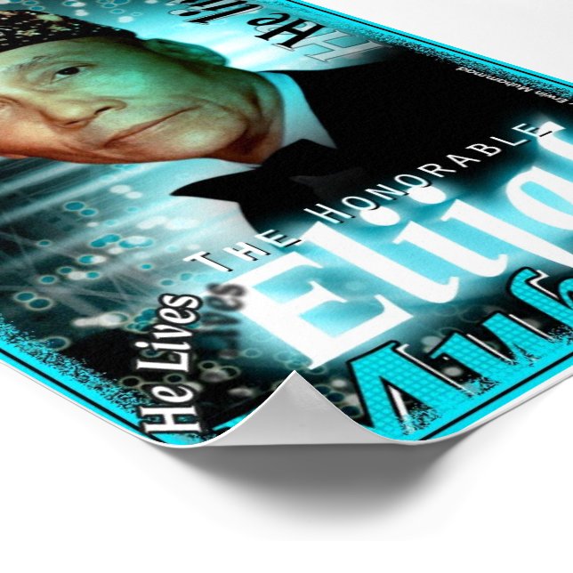 Poster: Elijah Muhammad Lives Poster (Ecke)