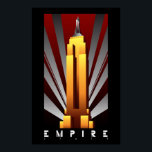 Poster - Empire State Gebäude Art Deco<br><div class="desc">Gerahmt oder nicht,  dies ist ein cooles Deko-Poster des Empire State Gebäude bereit,  um in Ihrer Zuhause angezeigt werden.</div>
