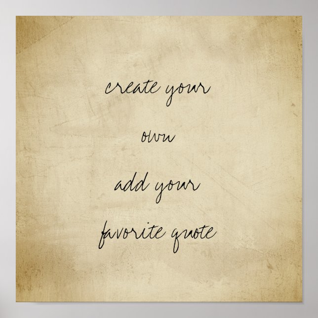 Poster erstellen Sie Ihre eigene bedrängte Textur  (Vorne)