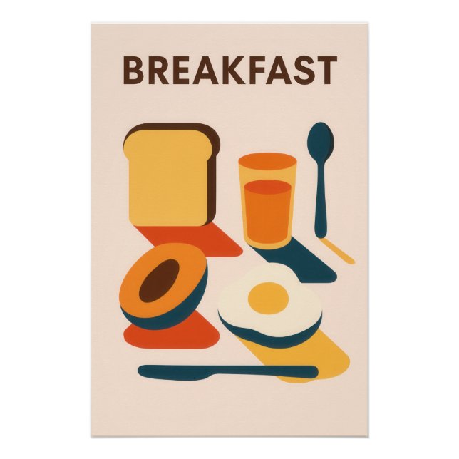 Poster Everyday Icons: BREAKFAST (Vorderseite)
