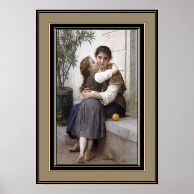 Poster Famous Artists A Little Coaxing (1890) (Vorne)