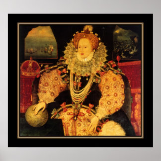 Poster Famous Vintag Elizabeth I of England