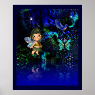 Poster Fantasy-Kunst Star Engel Mädchen
