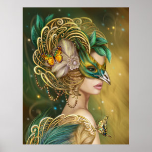 Poster Fantasy Woman Vogel.