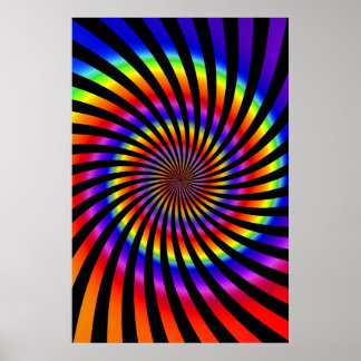 Poster: Farbenfrohe Spiralgestaltung Poster