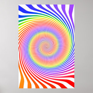 Poster: Farbenfrohe Spiralgestaltung Poster