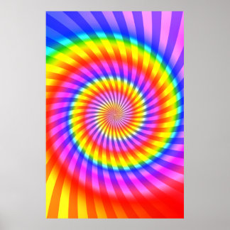 Poster: Farbiges Spiralmuster Poster