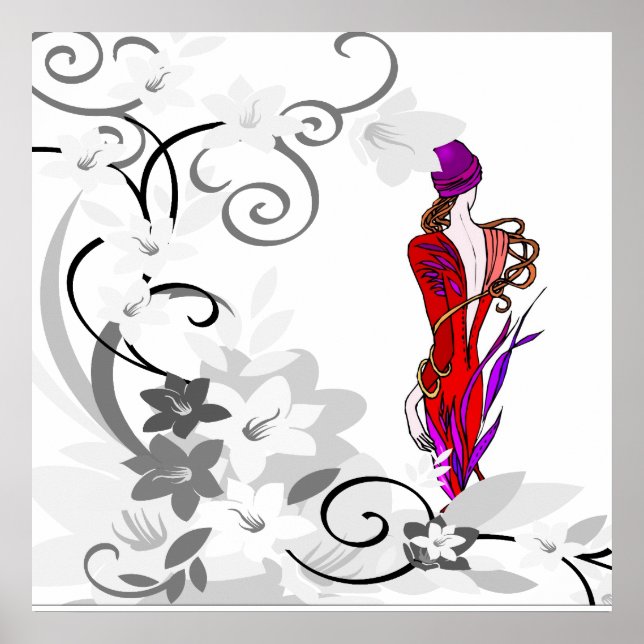Poster-Fashion-Frau Poster (Vorne)