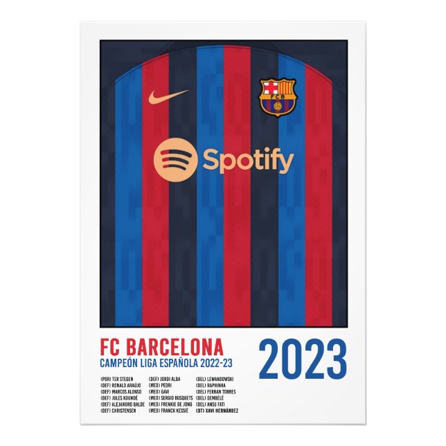 Poster FC Barcelona Campeón de Liga 2023 (Vorne)