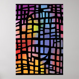 Poster: Festes Glas: Innenansicht: Zeichnend Vekto Poster