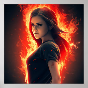 Poster Fille Super-Héros