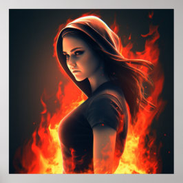 Poster Fille Super-Héros