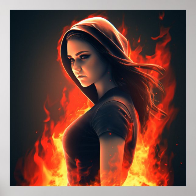 Poster Fille Super-Héros (Vorne)