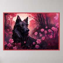 Poster Flowers and Paws