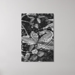 Poster Folhas - P&B Leinwanddruck