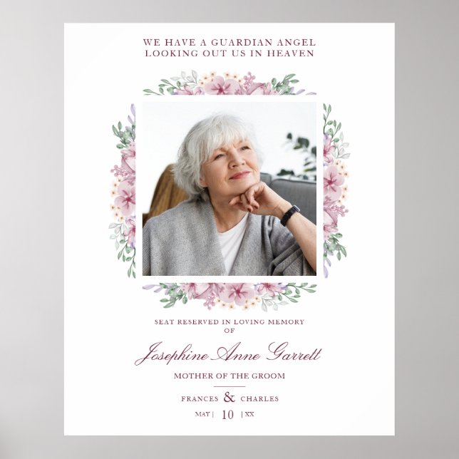 Póster Foto Erinnerung Hochzeit Liebe Ones Pink Sh Poster (Vorne)