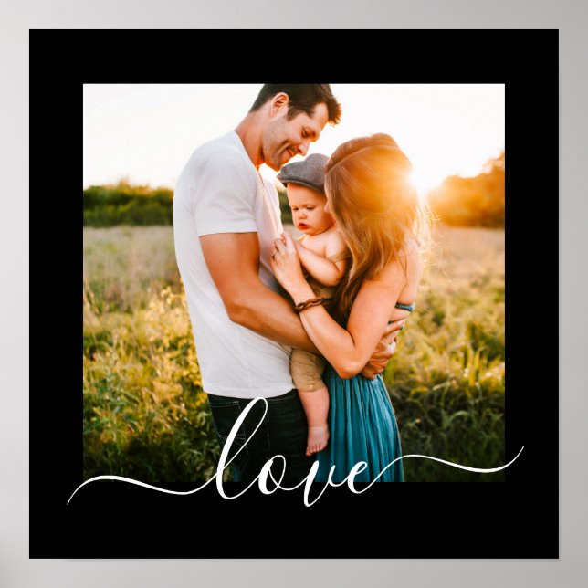 Poster Foto Template Liebe Text Schwarz (Vorne)