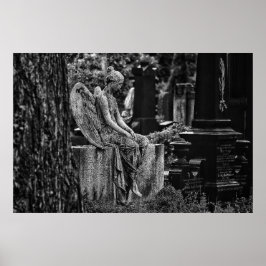 Póster Fotografía en blanco negro Poster de ángele