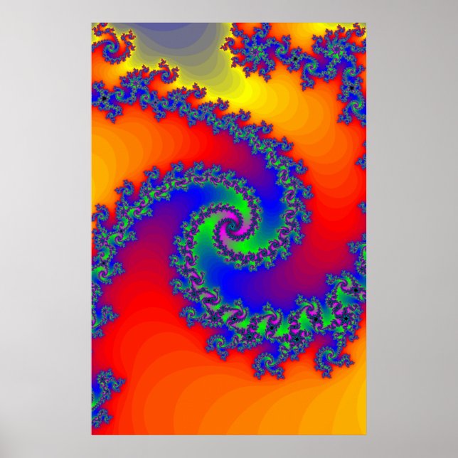 Poster: Fractal Spirals Poster (Vorne)