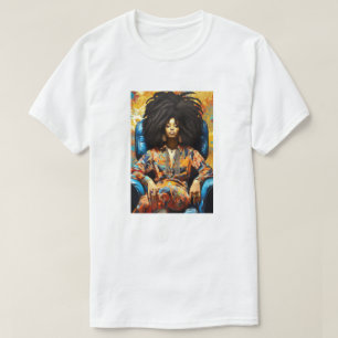 Poster Frau Afro Crole - Porträt Moderne Kunst T-Shirt