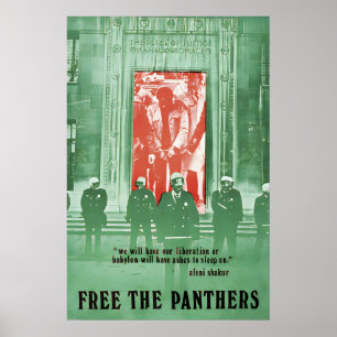 Poster Free the Black Panthers Wir werden unsere