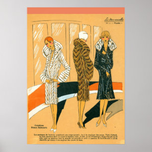 Poster French Fashion Ad Copy: Mäntel 1913