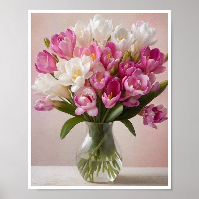 Poster Fresh Freesia Blume Bouquet Wall Deco (Vorne)