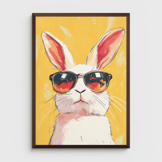 Poster Funny Bunny mit Sonnenbrille (Von Creator hochgeladen)
