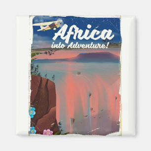 Poster für afrikanische Wasserfälle Magnet