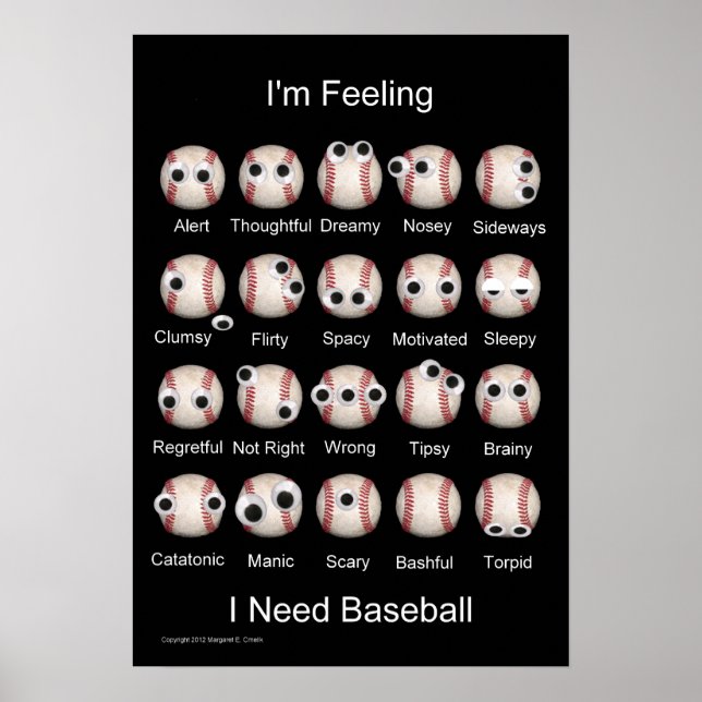 Poster für Baseball-Emotionen (Vorne)