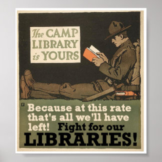 Poster für Campingbibliotheken