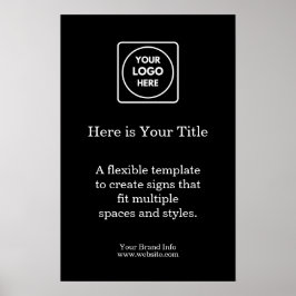 Poster für das Schwarze Business-Logo | Individuel
