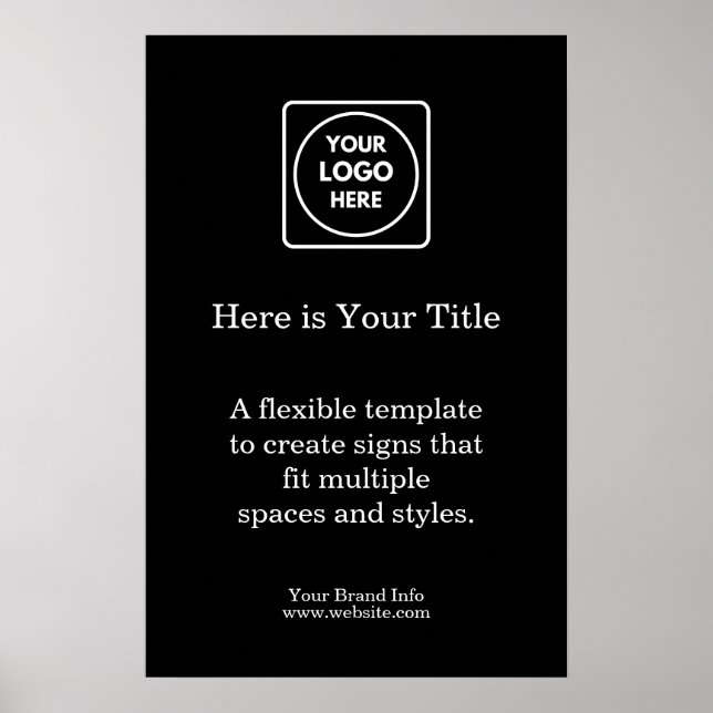 Poster für das Schwarze Business-Logo | Individuel (Vorne)