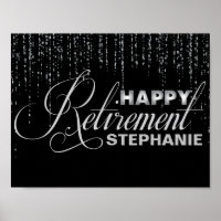 Poster für das Silver- und Black-Retirement-Party