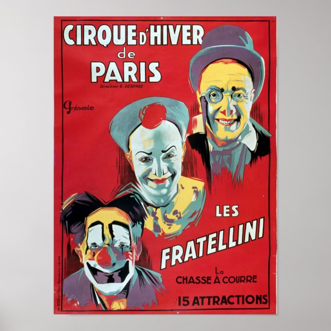 Poster für den "Cirque d'Hiver de Paris" (Vorne)