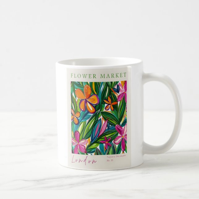 Poster für den Londoner Blume Market Kaffeetasse (Rechts)