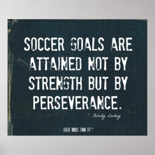 Poster für die Fußballziele im aufgerissenen Denim