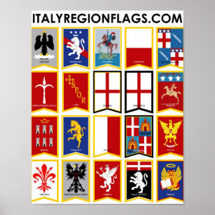 Poster für die Regionen Italiens